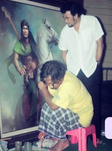 Badrie melukis Rhoma Irama.